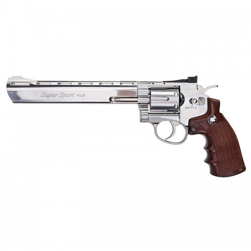 WinGun 8" Revolver (Silver), Revolvers are one of the coolest gun types around - their classic wheel gun motif just exudes class, and thanks to their inclusion in film and TV for 40+ years, they are instantly recognisable